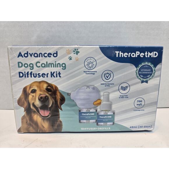 TheraPetMD Advanced Dog Calming Diffuser Kit 1 Diffuser 2 Refill 48ml 30 Days - Picture 1 of 5